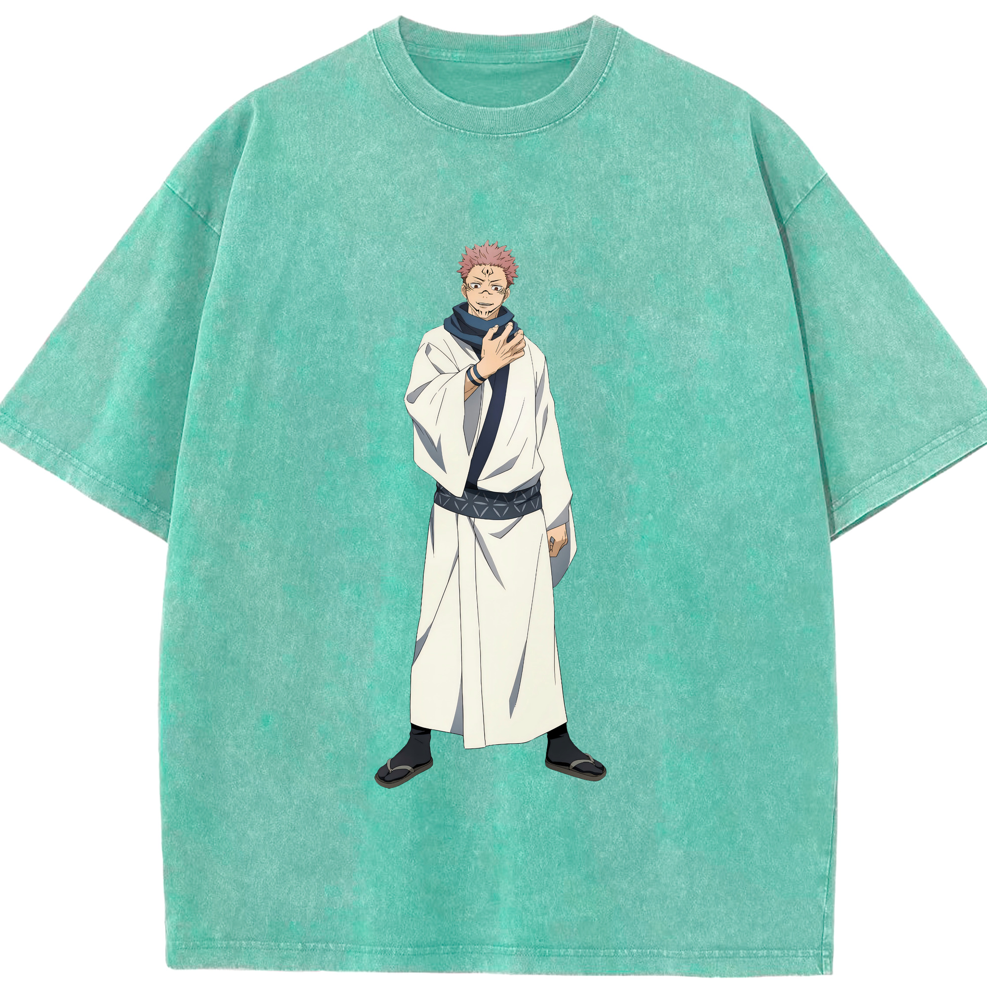 （画像用） 呪術廻戦 Jujutsu Kaisen 綿100% ヴィンテージ風 半袖Tシャツ（フロントプリント）